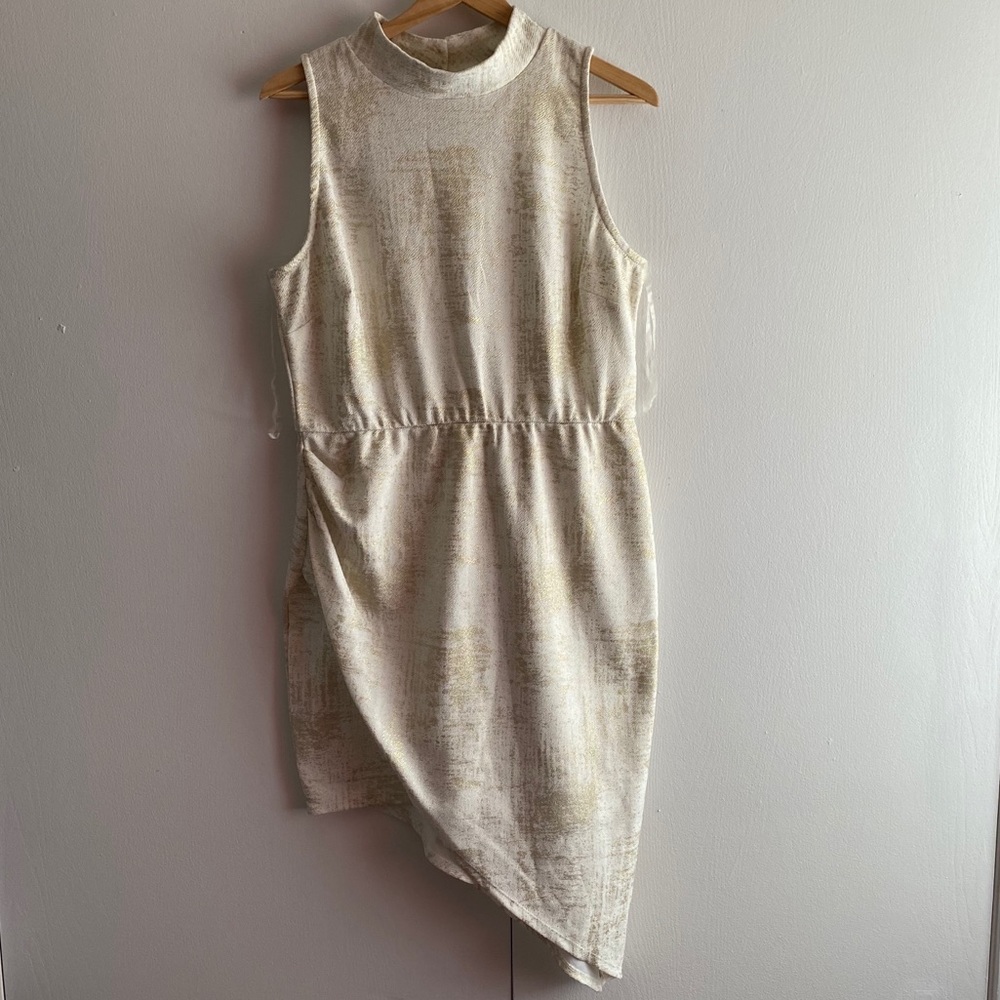 Cream and gold dress